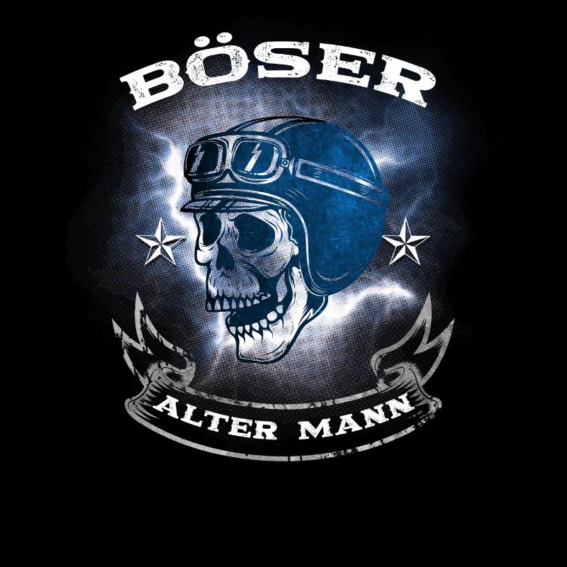 Böser alter Mann Motorrad Biker