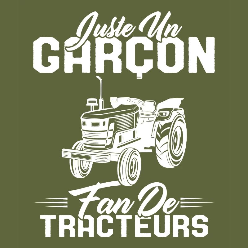 Enfant Juste Un Garçon Fan De Tracteurs