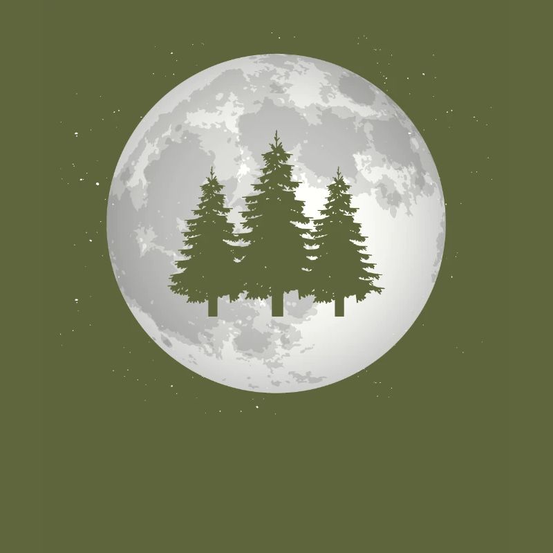 Full Moon - Trees -