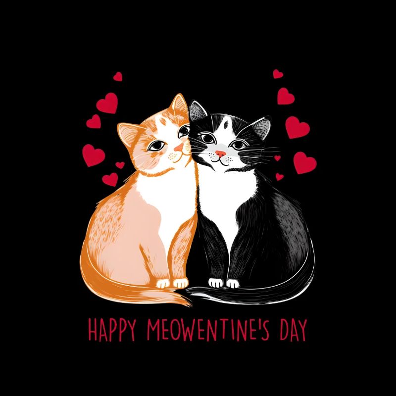 Chat Cadeau de Saint-Valentin