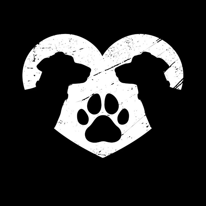 Herz Hunde und Pfote