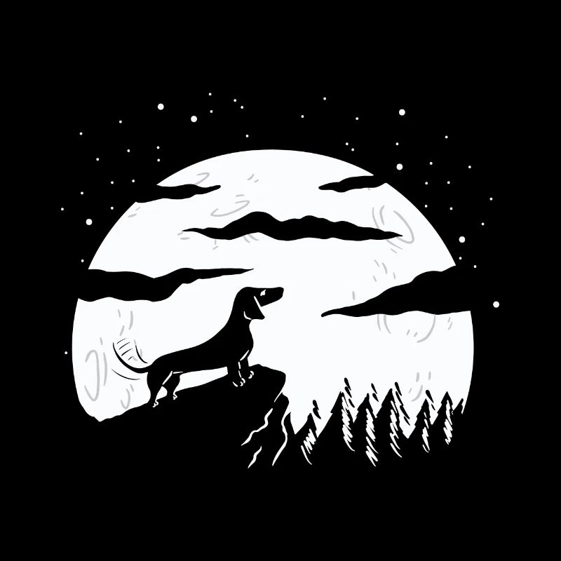 La Lune et le chien