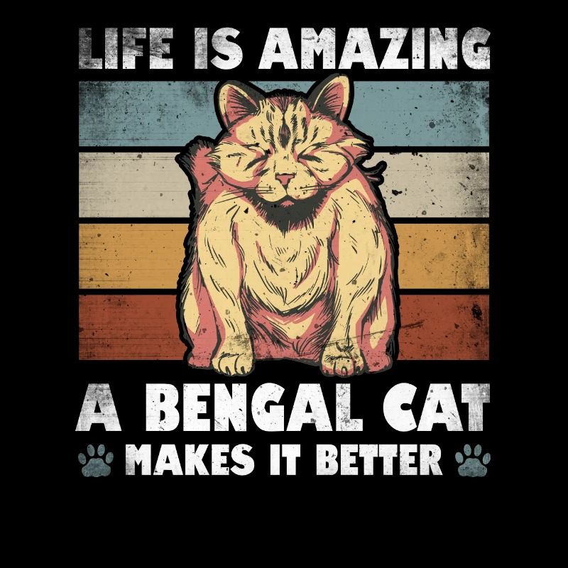 La vie est incroyable Le chat du Bengale le rend meilleur