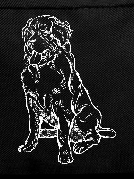 Dog sitting - white