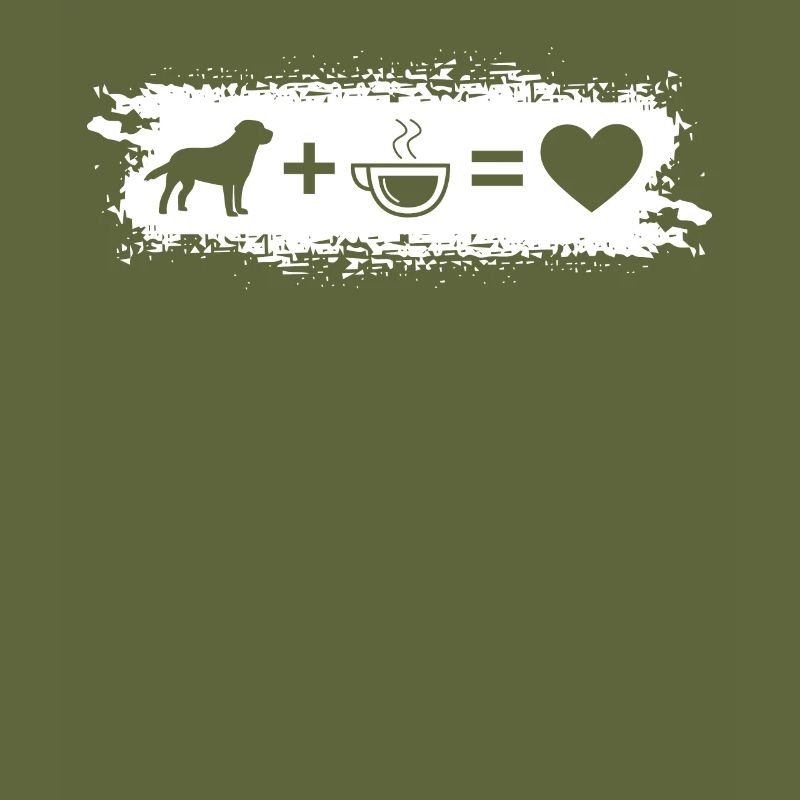 Grunge Rectangle - Heart - Coffee - Dog -