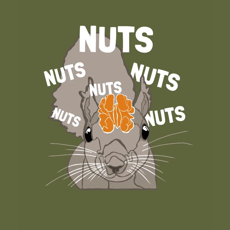 Nuts Brain Fuchshörnchen Grauhörnchen Squirrel