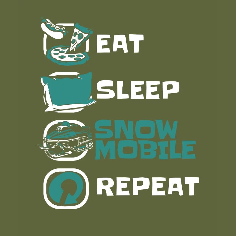 Eat Sleep Snowmobile Repeat Snowmobile Driver