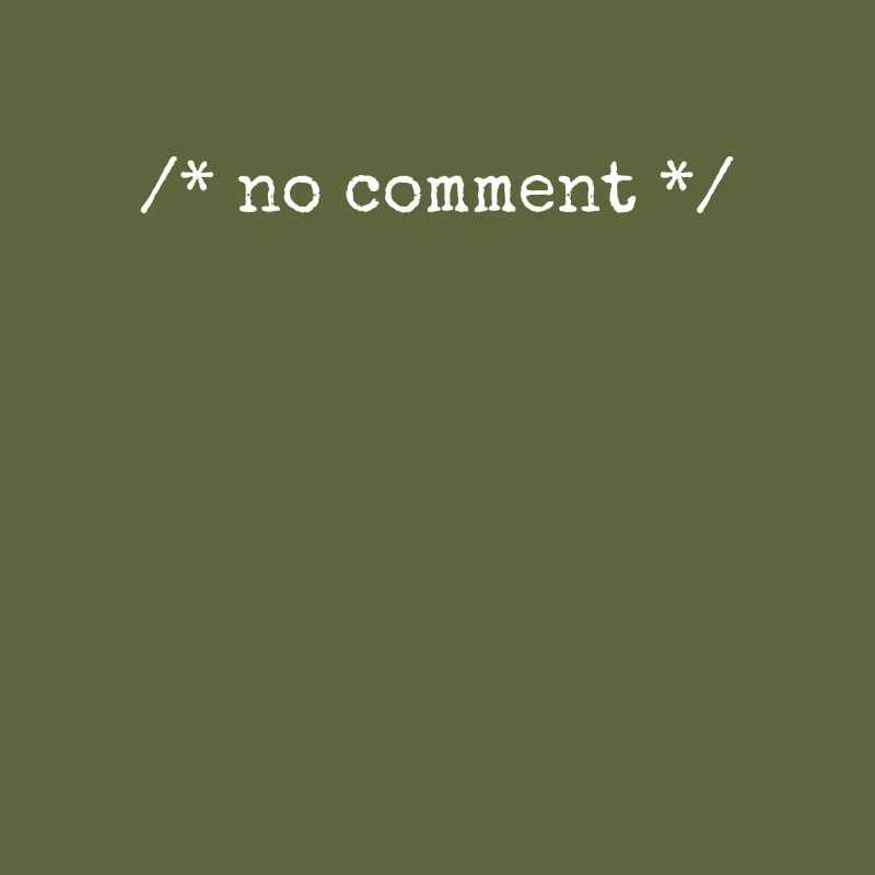 No Comment Developer Softwareentwickler Coder