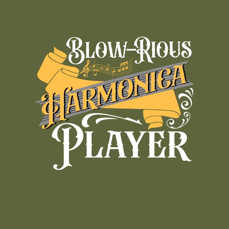 Blow-rious Harmonica Player Harmonicist Gift Idea