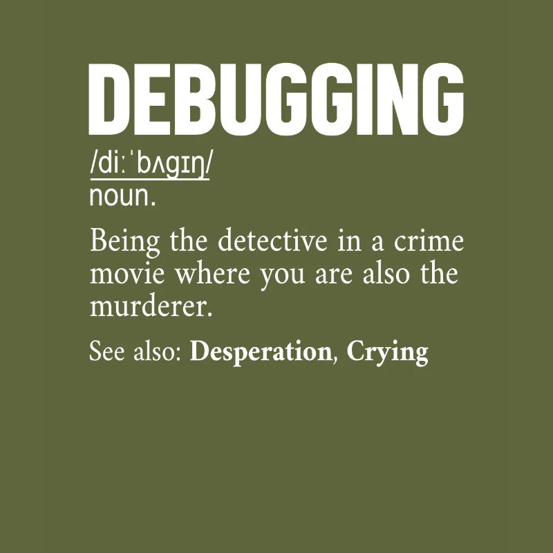 Debugging Definition Developer Coder Programmierer
