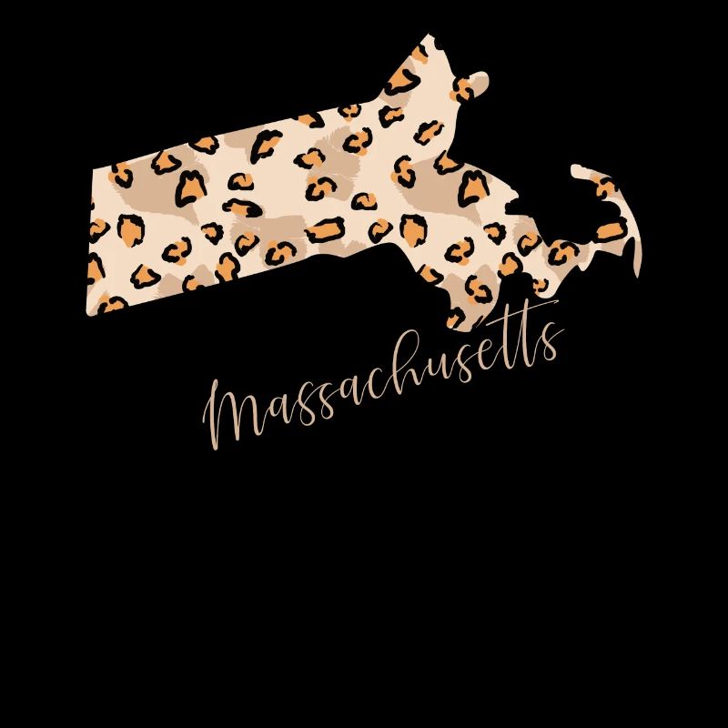 Massachusetts Leopard Pattern Card
