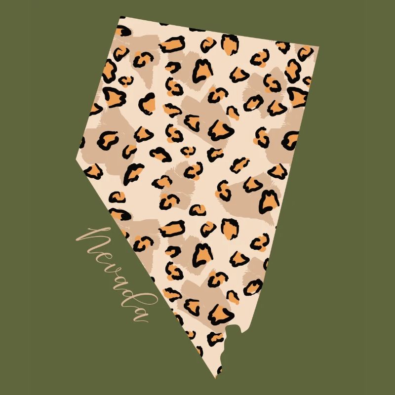 Nevada Leopard Pattern Map Leo