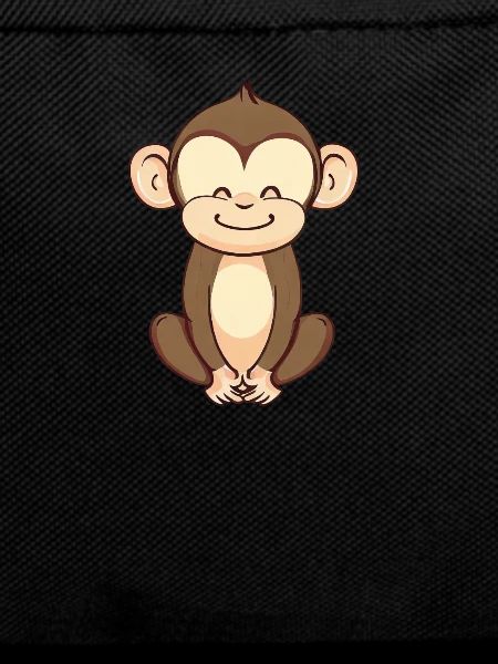 Cute monkey sits relaxed