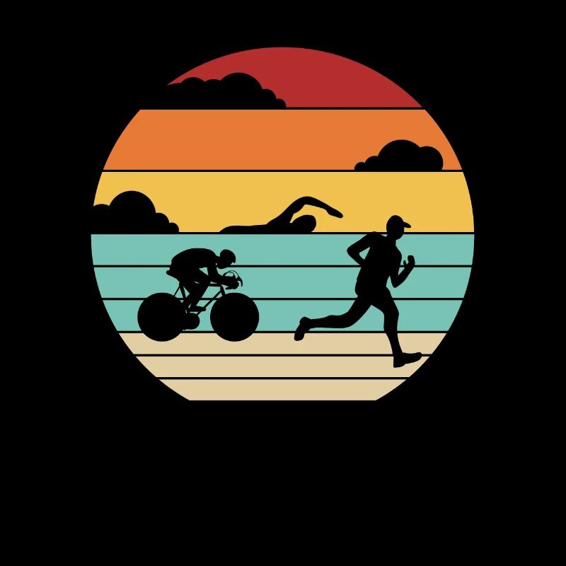 Retro Triathlonrad Triathlet Training Profi