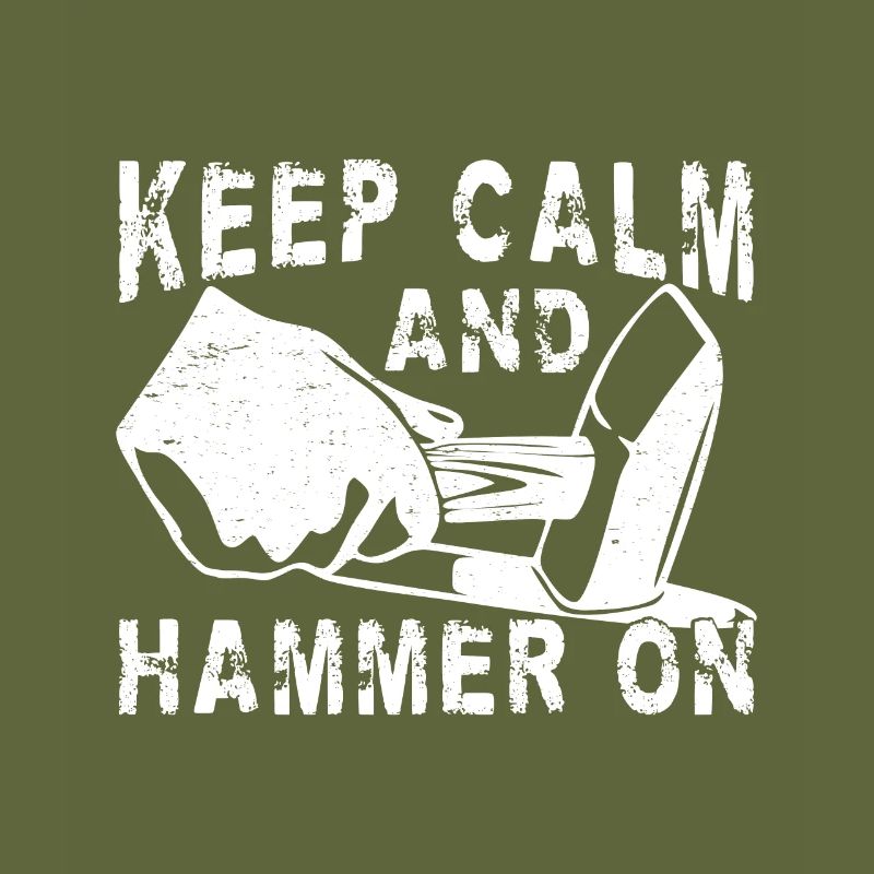 Keep Calm And Hammer On Blacksmith Gift Idea
