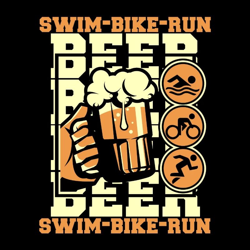 Swim Bike Run Beer Triathlete Training