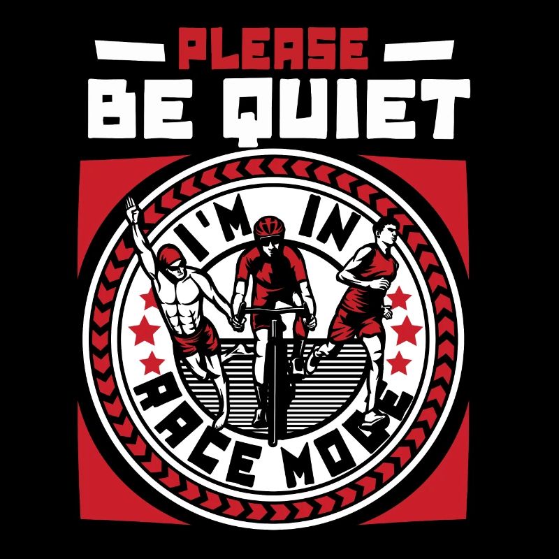 Je suis en mode course Triathlète Entraînement Vélo de triathlon