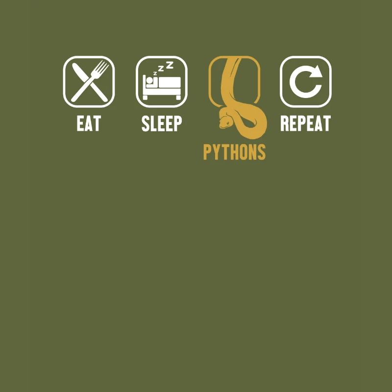 Eat Sleep Pythons Repeat Python Schlange Banana