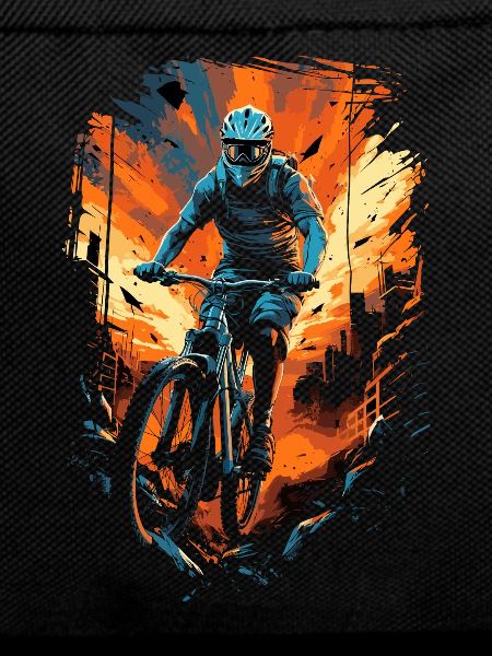 Downhill Biker Mountain Bike