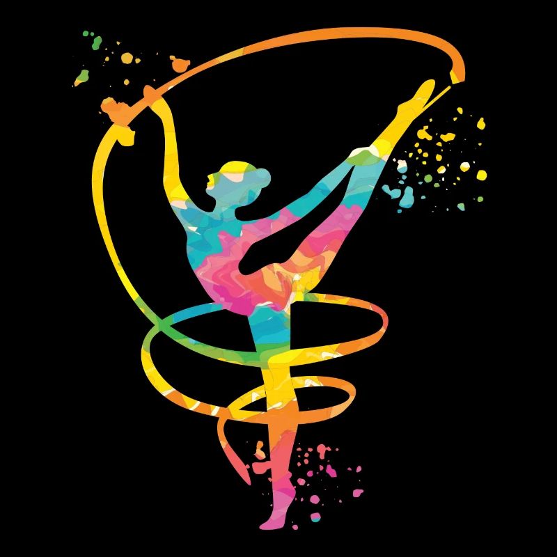 Gymnast with band Rhythmic gymnastics