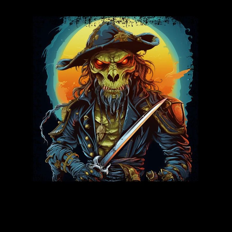Undead Alien Pirate Captain Grunge