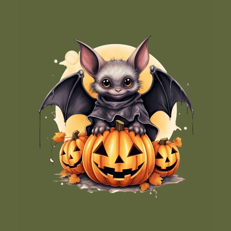 Halloween Pumpkin Bat