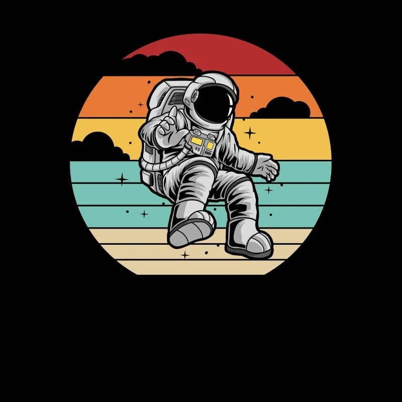 Retro Cosmonaut Spaceship Taikonaut Spaceman