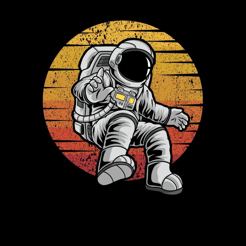 Retro Cosmonaut Spaceship Taikonaut Spaceman