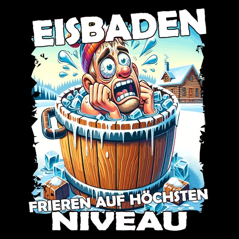 Eisbaden Winterbaden Lustig