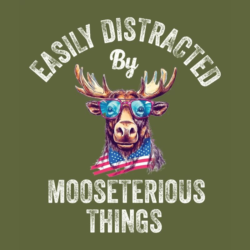 Easily Distracted Funny Moose Moose