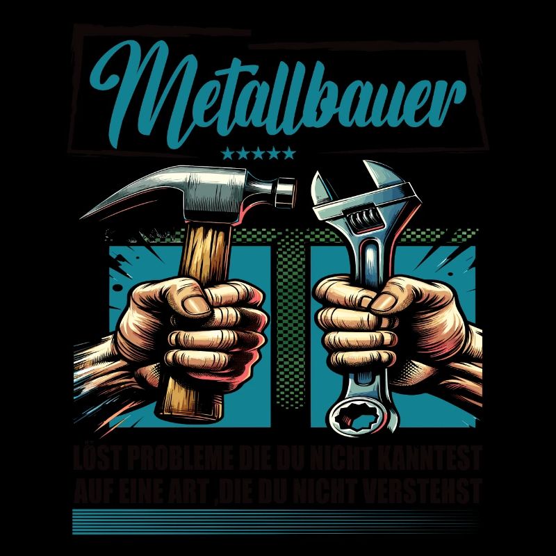 Metallbauer Beruf mit lustigen Spruch