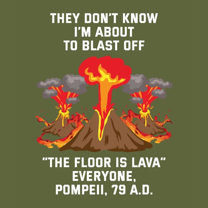 Le sol est de la lave Pompéi explose