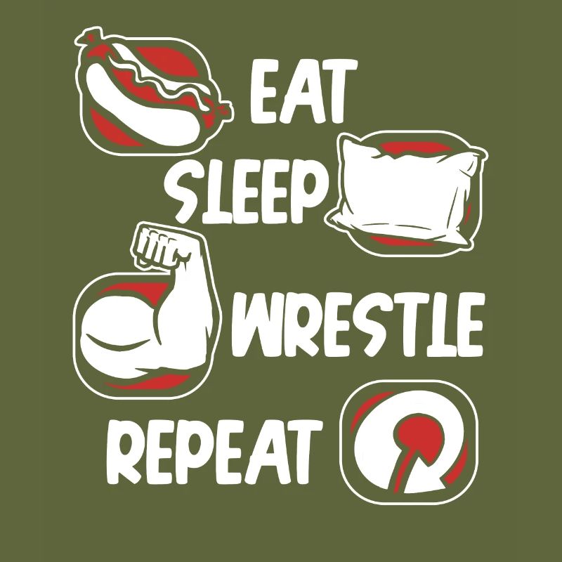 Eat Sleep Wrestle Repeat Techniques Exercise Arm