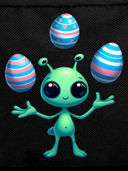 Ostern mit Alien: Eier-Jonglage