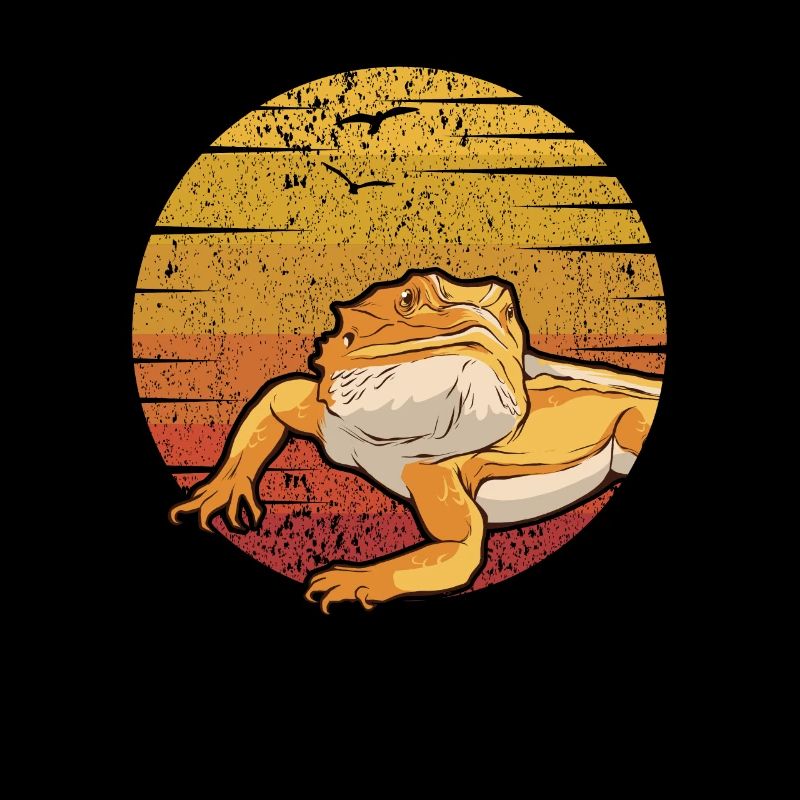 Retro Pogona Lizard Pet Owner Bearded Dragon