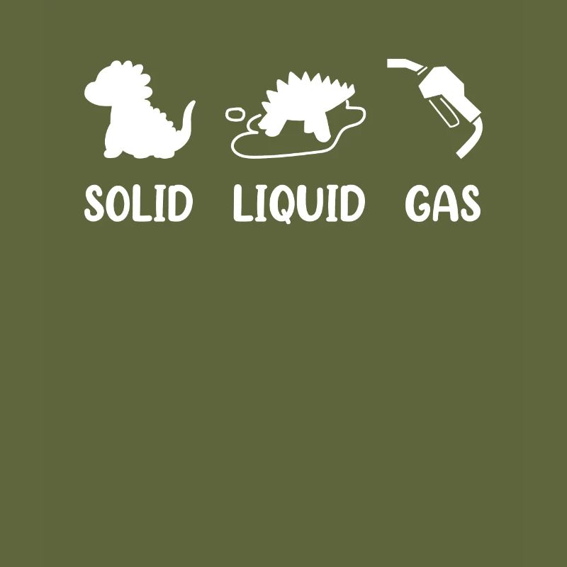 Solid Liquid Gas Dinosaur Fuel Evolution