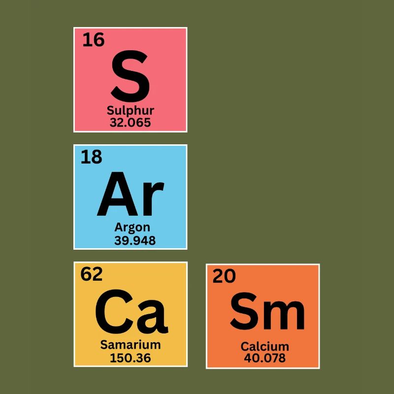 Sarcasm Periodic Table