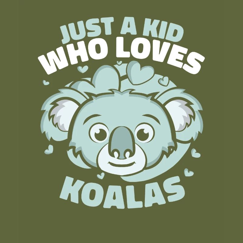 Nur ein Kind, das Koalas liebt Koalabär Eukalyptus