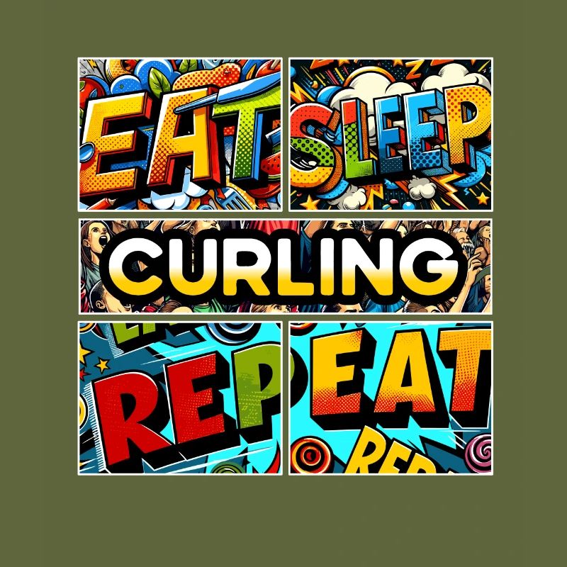 Manger dormir Curling répéter