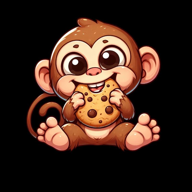 Chimpanzee with Biscuit Sweet Temptation