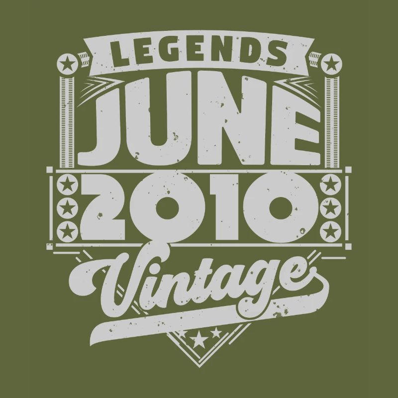 Vintage Geburtstagsgeschenk Juni 2010, Juni 2010.
