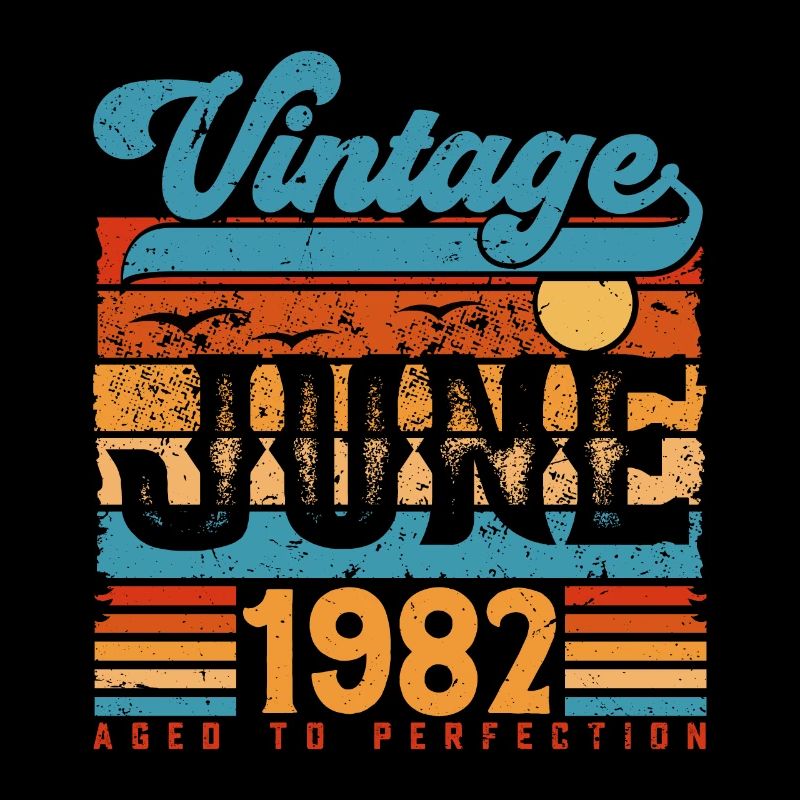 Juni 1982, Vintage-Jubiläumsgeschenk Juni 1982.