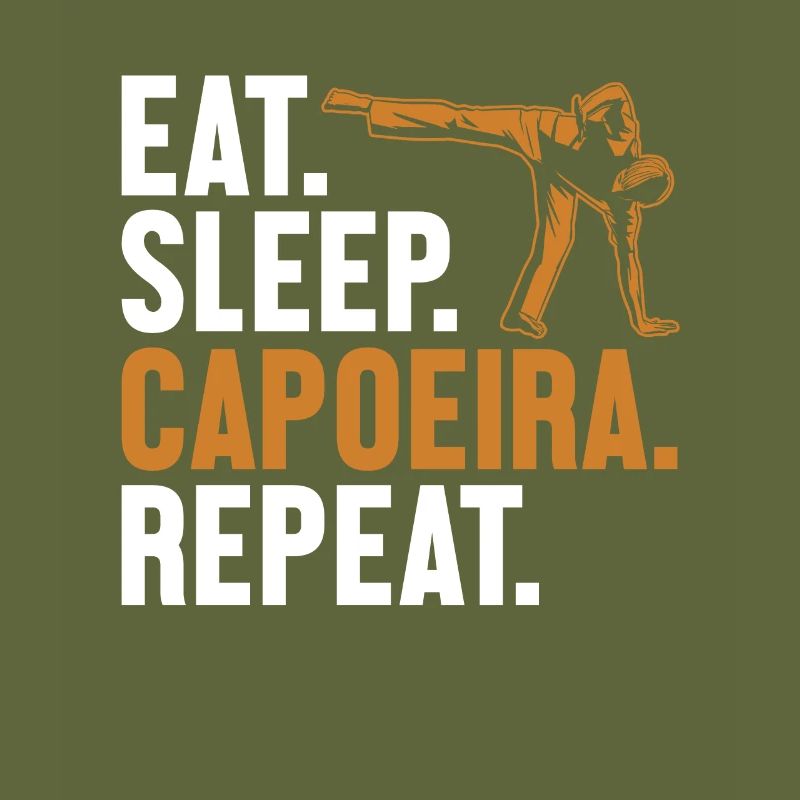 Manger Dormir Capoeira Répéter Ginga Capoeirista Danse