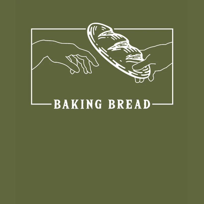 Michelangelo Creation of Adam Baking Bread Lover
