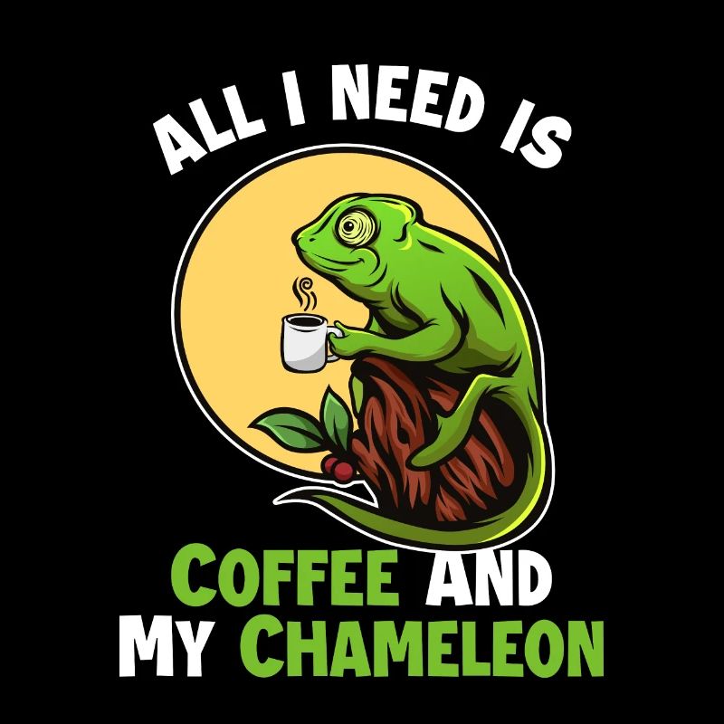 Coffee and my Chameleon Veiled Panther Lover