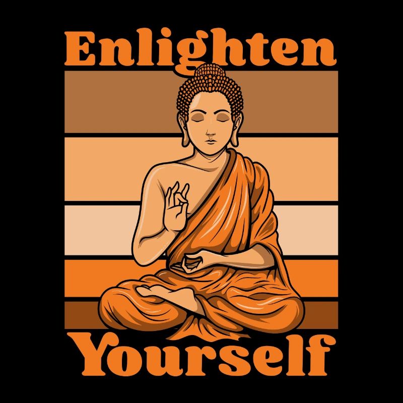 Enlighten Yourself Buddhist Statue Symbol Priest