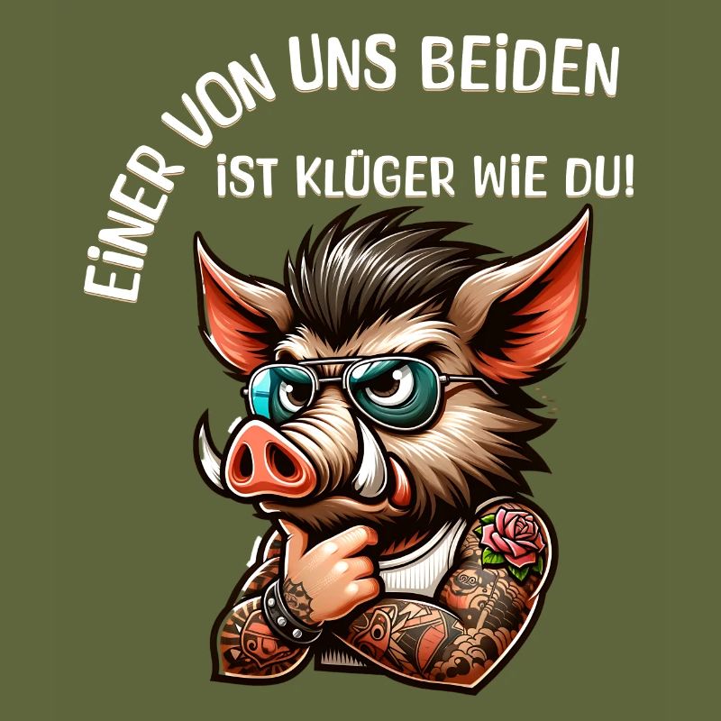 Lustiger Einer von uns beiden ist klüger als du
