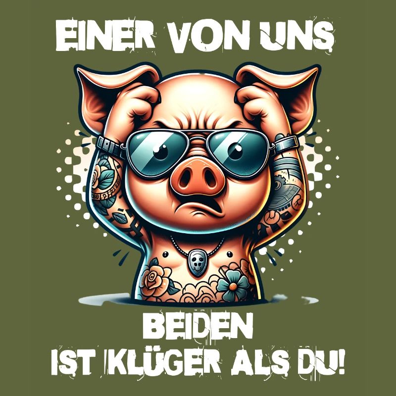 Lustiger Einer von uns beiden ist klüger als du