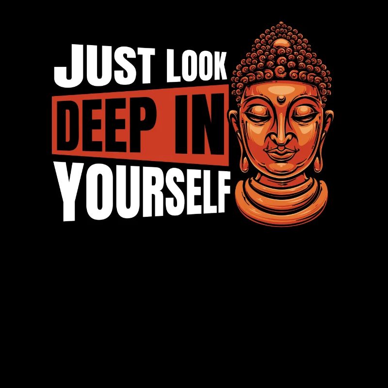 Il suffit de regarder au plus profond de vous-même Symbole de la statue bouddhiste