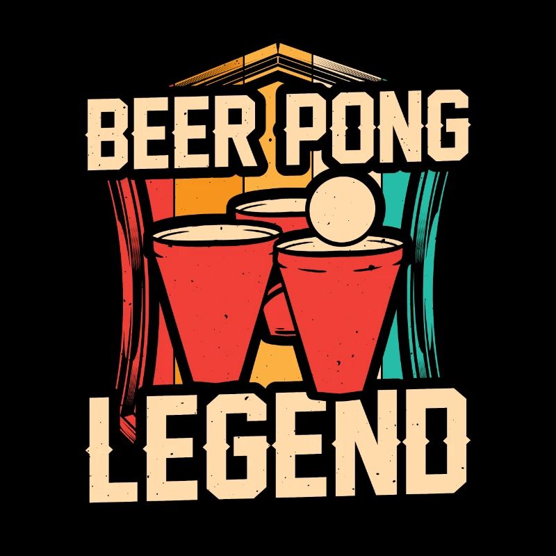 Beer Pong Legend - Retro Beer Pong Drinking Game
